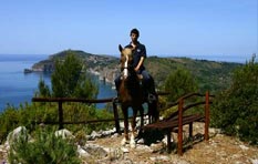 a cavallo sui monti del Cilento